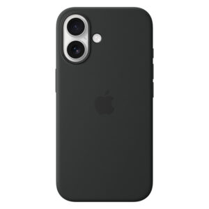apple iphone 16 silicone case with magsafe black 1