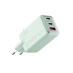 infinix charger kit xc07 gan 68w charger cable green 01